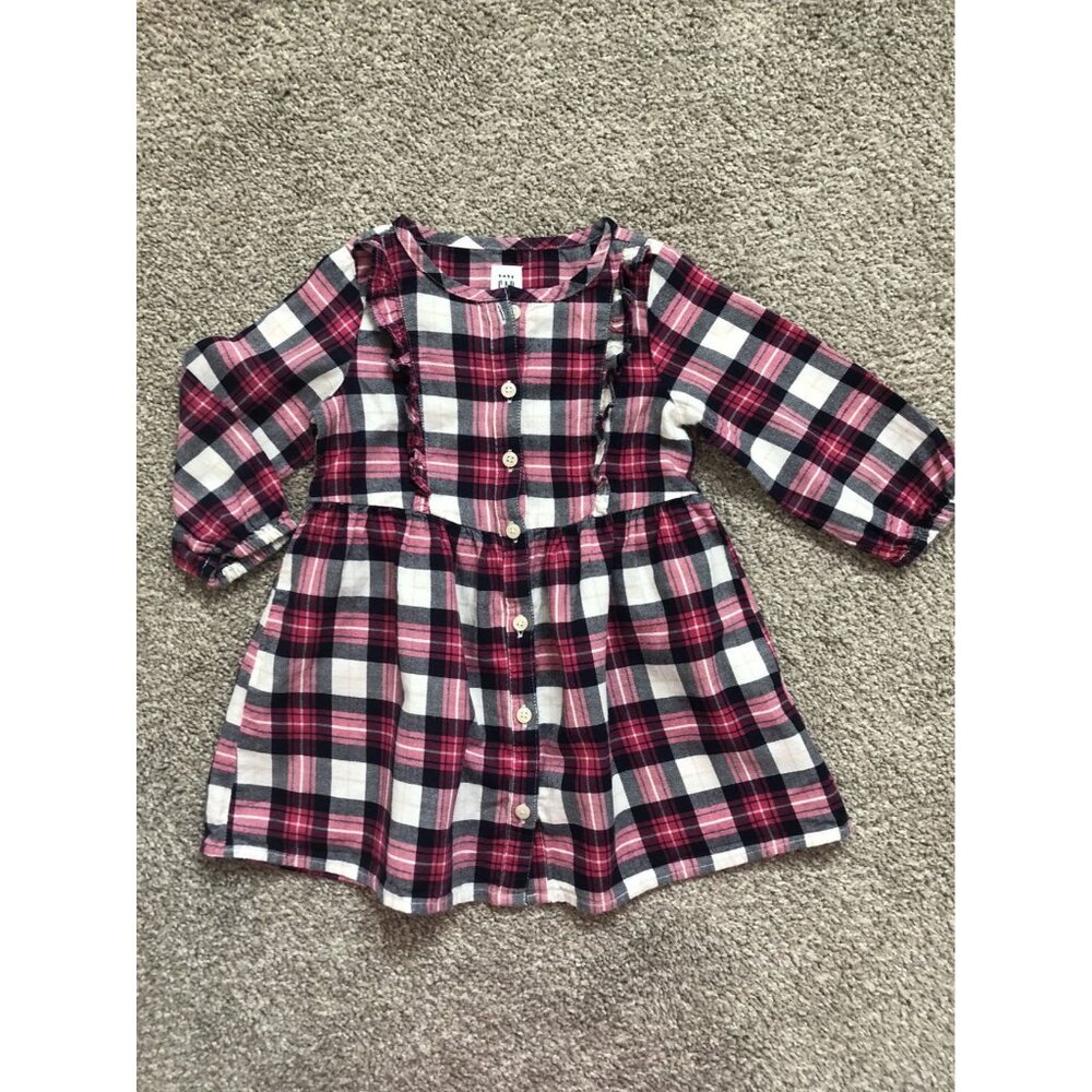 Gap Plaid Flannel Button Front Dress